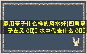 家用亭子什么样的风水好(四角亭子在风 🦋 水中代表什么 🌸 )